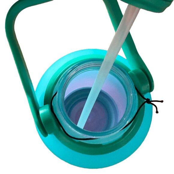 NWT Mayim Motivational Sports Water Bottle Green and  Purple w/ Handle 54 ounces - Picture 4 of 5